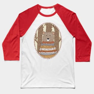 Cozy Bear in a Cozy Sweater Baseball T-Shirt